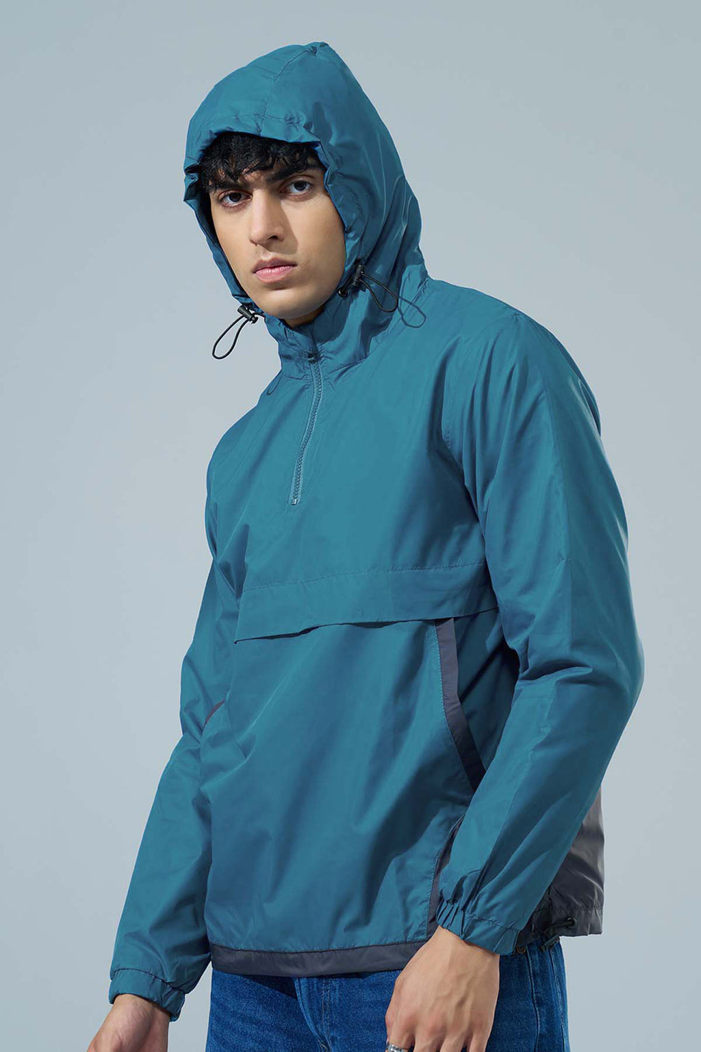 Blue Regular Fit Jacket for Men - Image 4