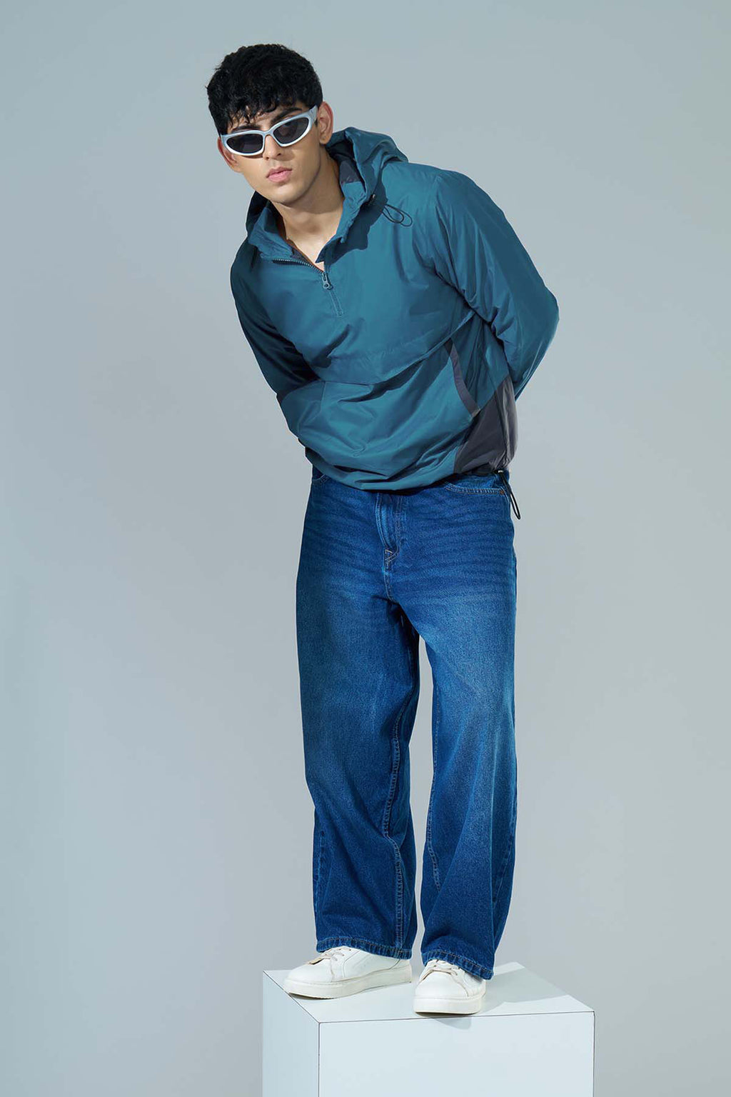 Blue Regular Fit Jacket for Men - Image 6