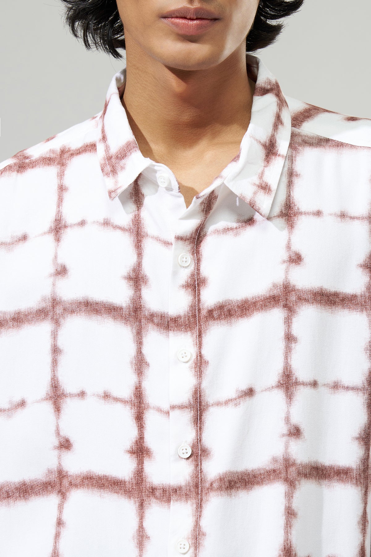 Orange Checks Regular Fit Shirt for Men - Image 2