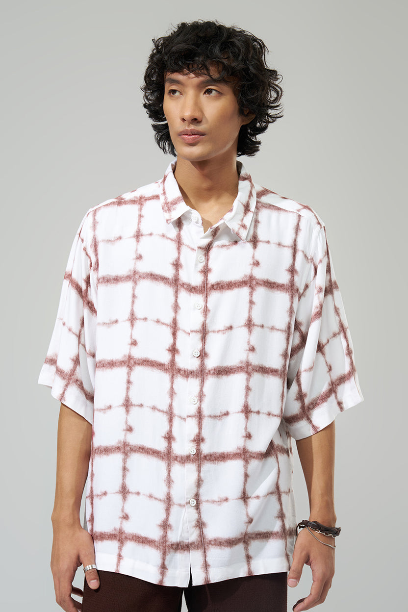 Orange Checks Regular Fit Shirt For Men - Image 3