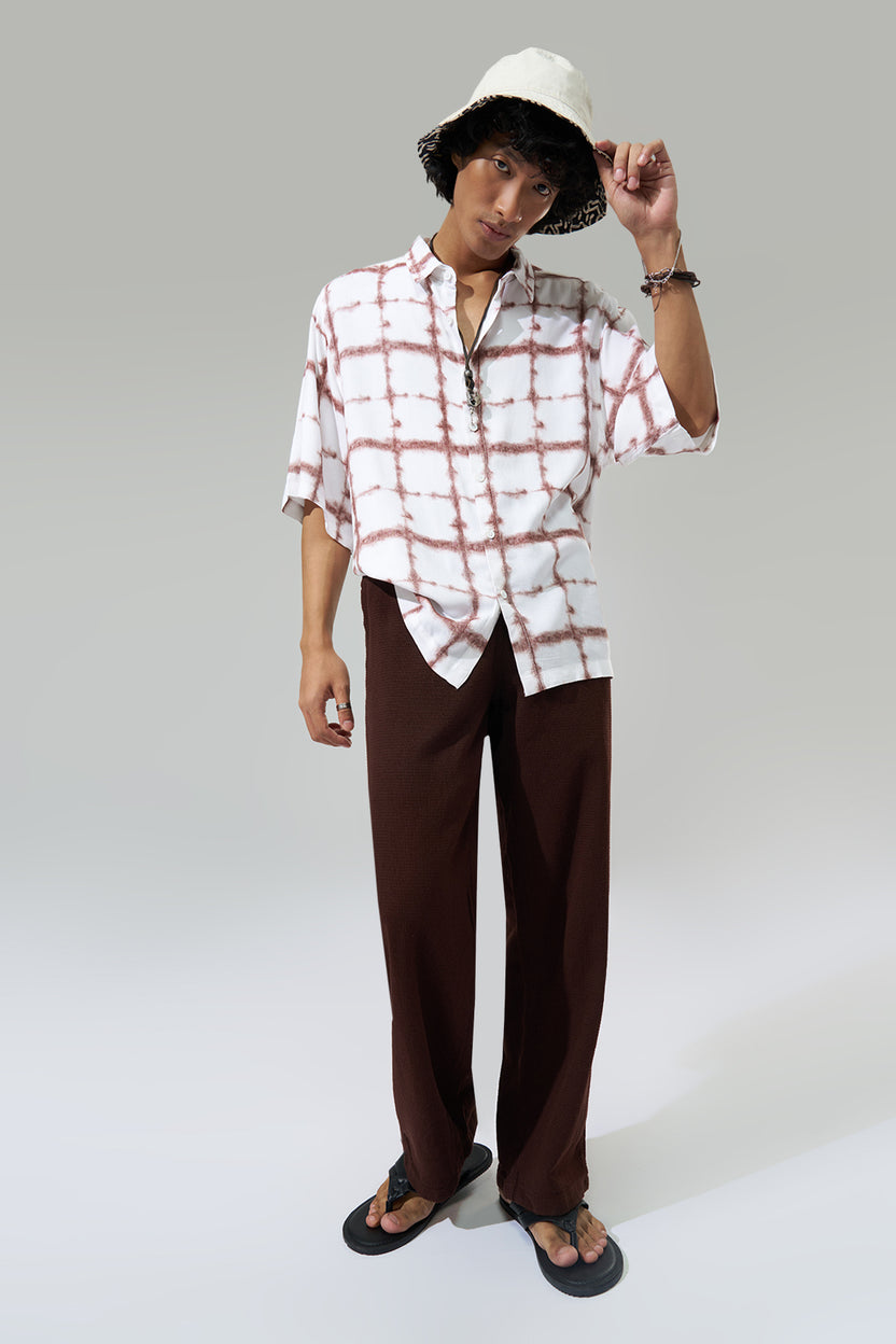 Orange Checks Regular Fit Shirt For Men - Image 6