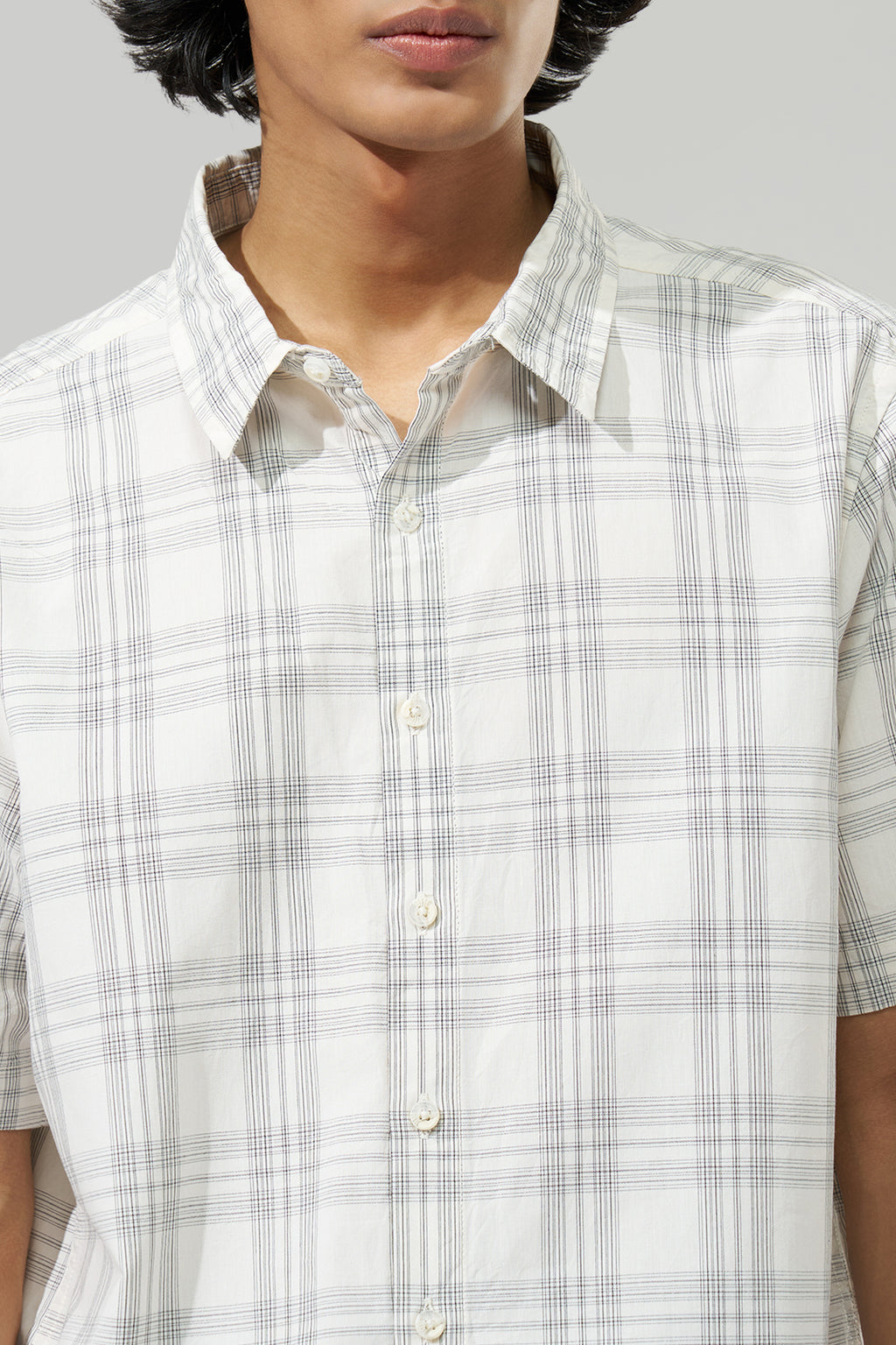 Beige Checked Regular Fit Shirt for Men - Image 2