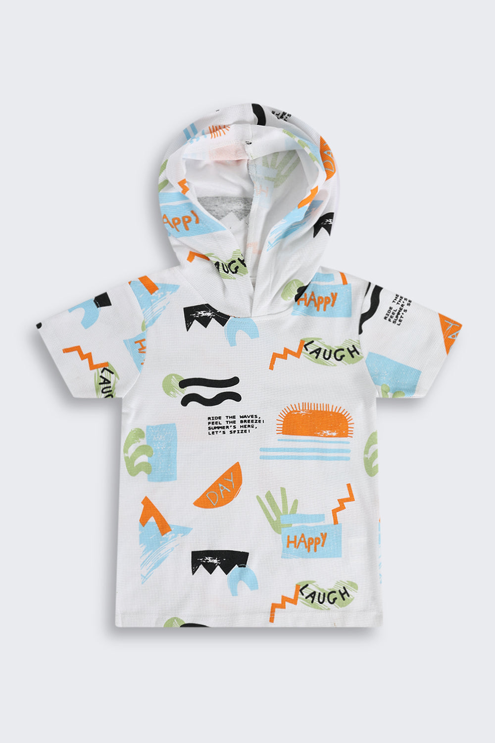 Multi Coloured Cotton Blend Regular Fit Co-ord Set for Boys - Image 3