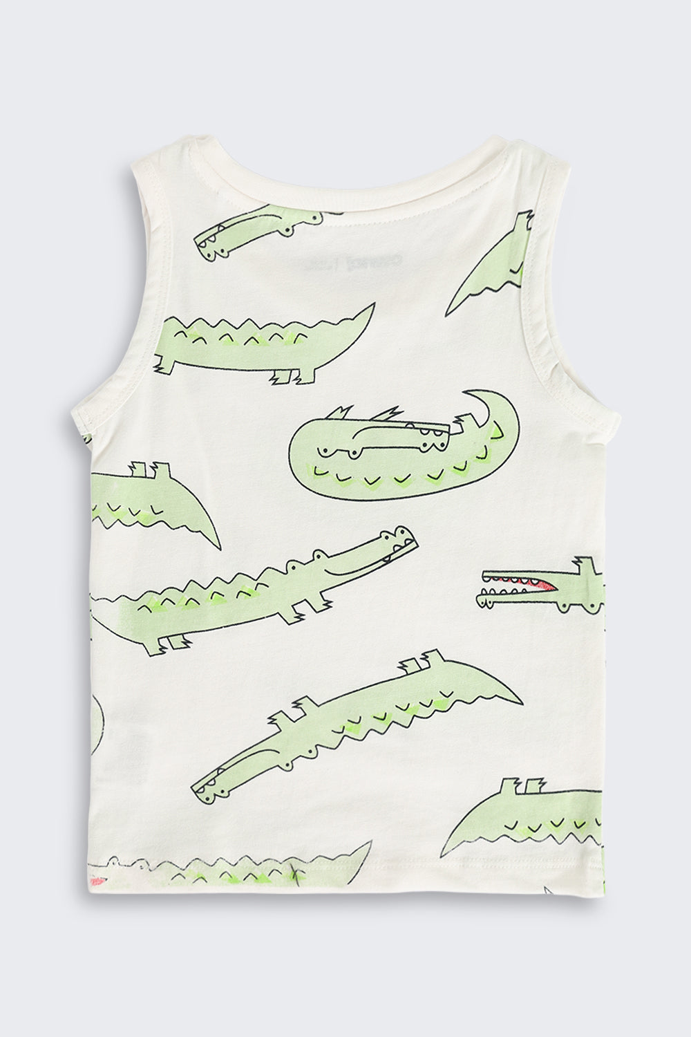 Green and White Cotton Regular Fit Pack of 2 T-Shirt for Infant Boys - Image 4