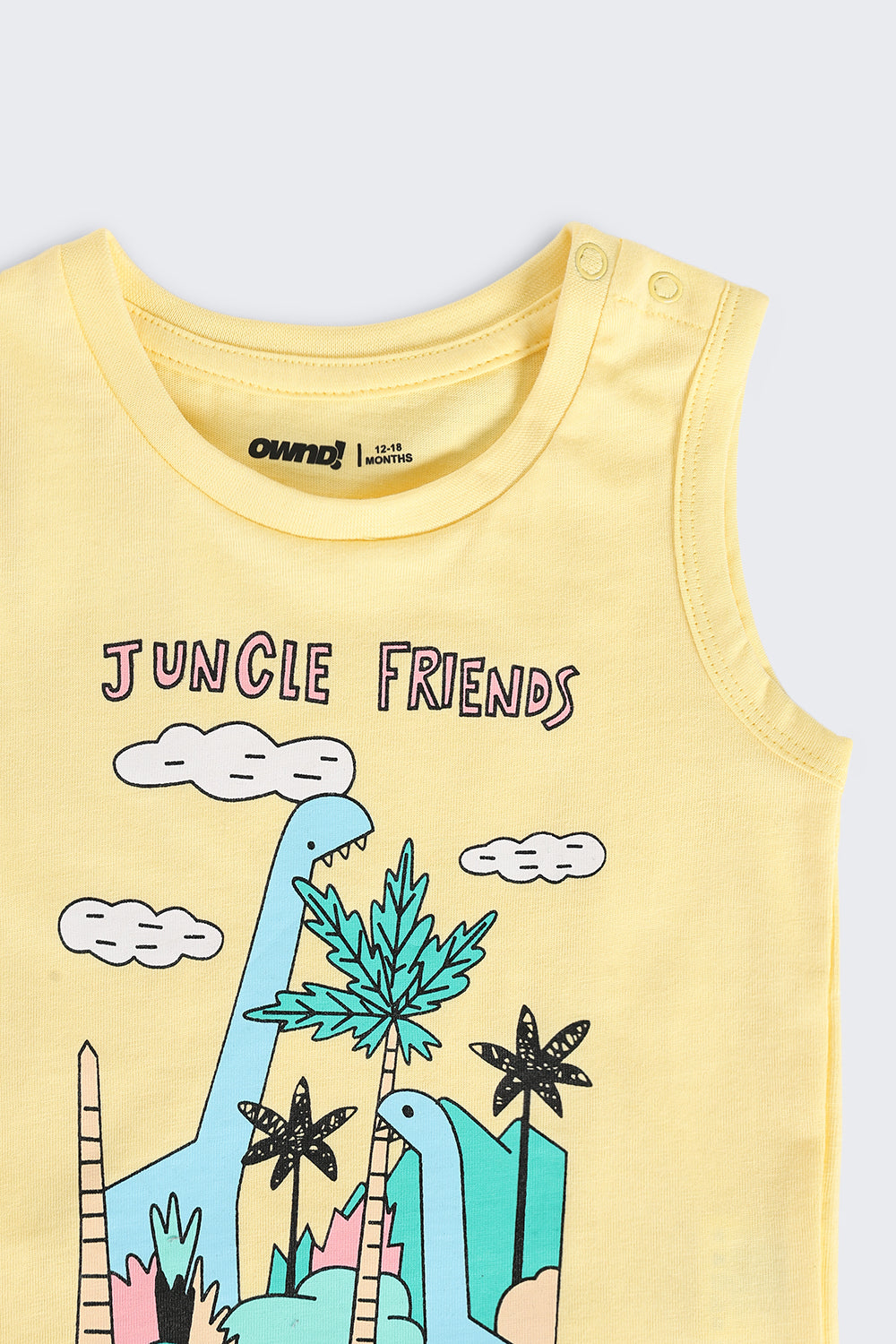 Multi Coloured Jungle Theme Cotton Pack of 2 T-Shirt for Infant Boys - Image 7
