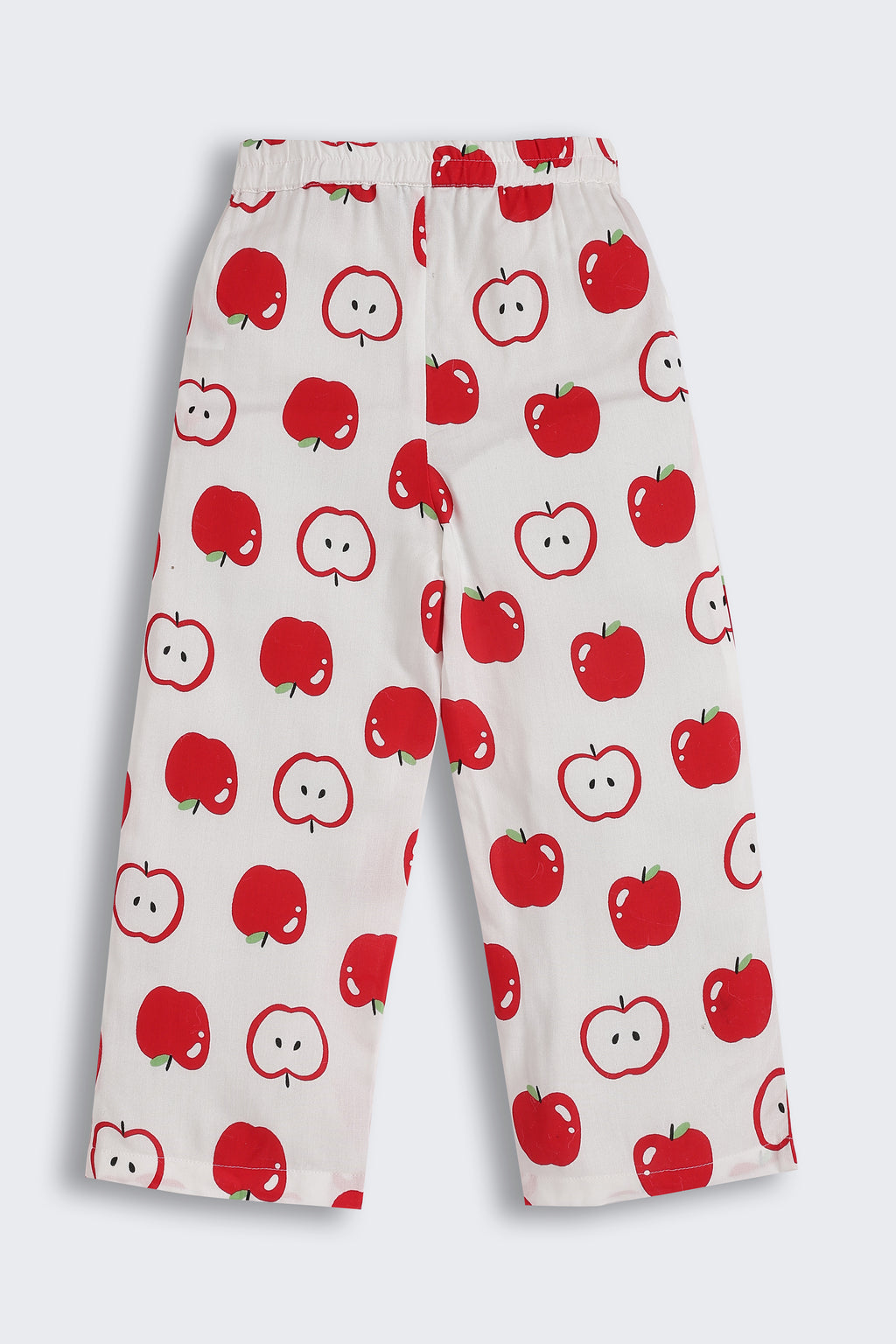 Red Apple All - Over Printed Regular Fit Co-ord Set for Girls - Image 5