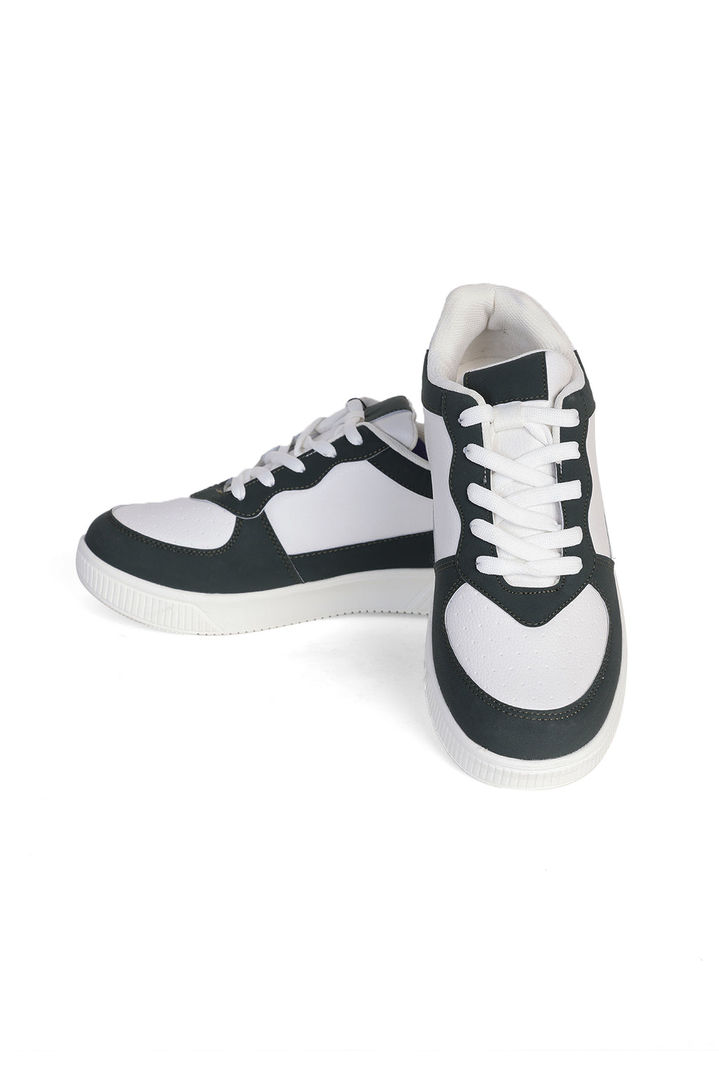 Dark Green Colourblocked Sneakers for Men - Image 6