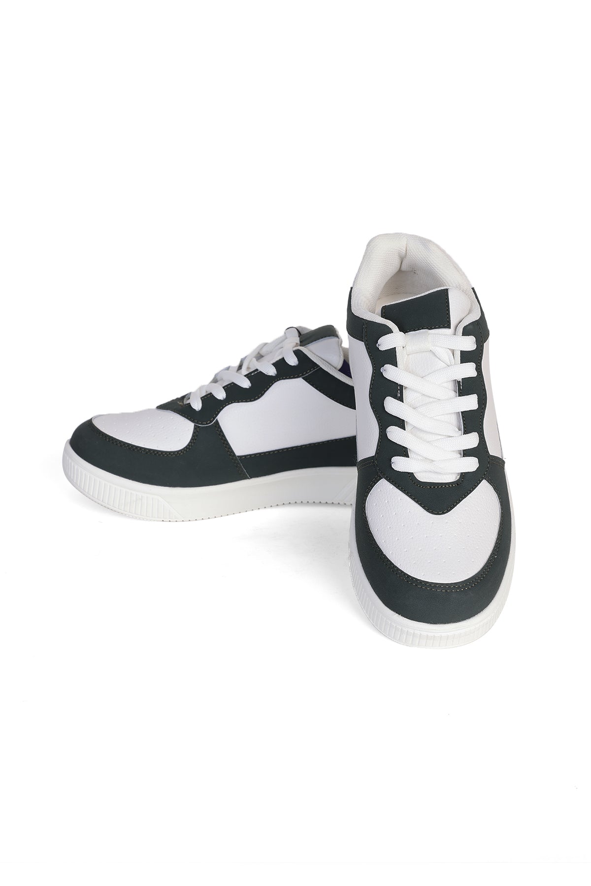 Dark Green Colourblocked Sneakers for Men - Image 6
