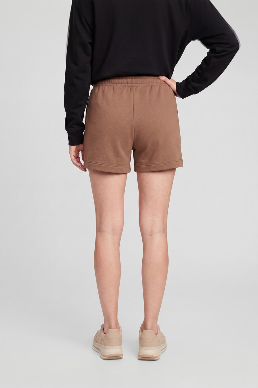 Taupe Solid Regular Fit Shorts for Women - Image 5