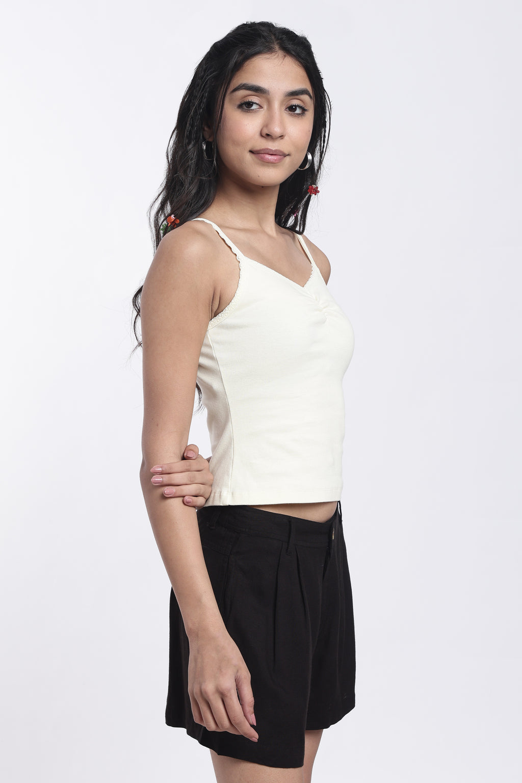 Yellow Regular Fit Sleeveless Top For Women - Image 4