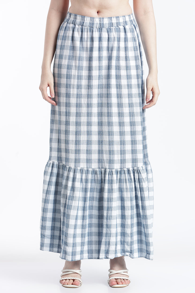 Blue Ruffle Regular Fit Co-Ord Set for Women - Image 4