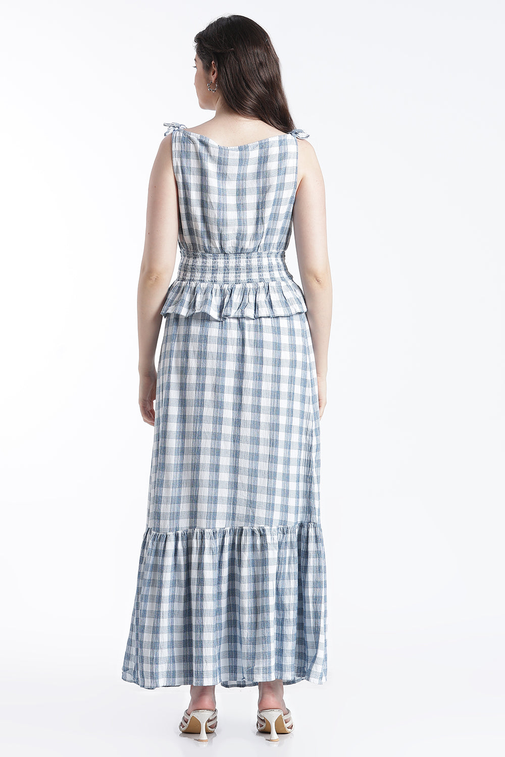 Blue Ruffle Regular Fit Co-Ord Set for Women - Image 5