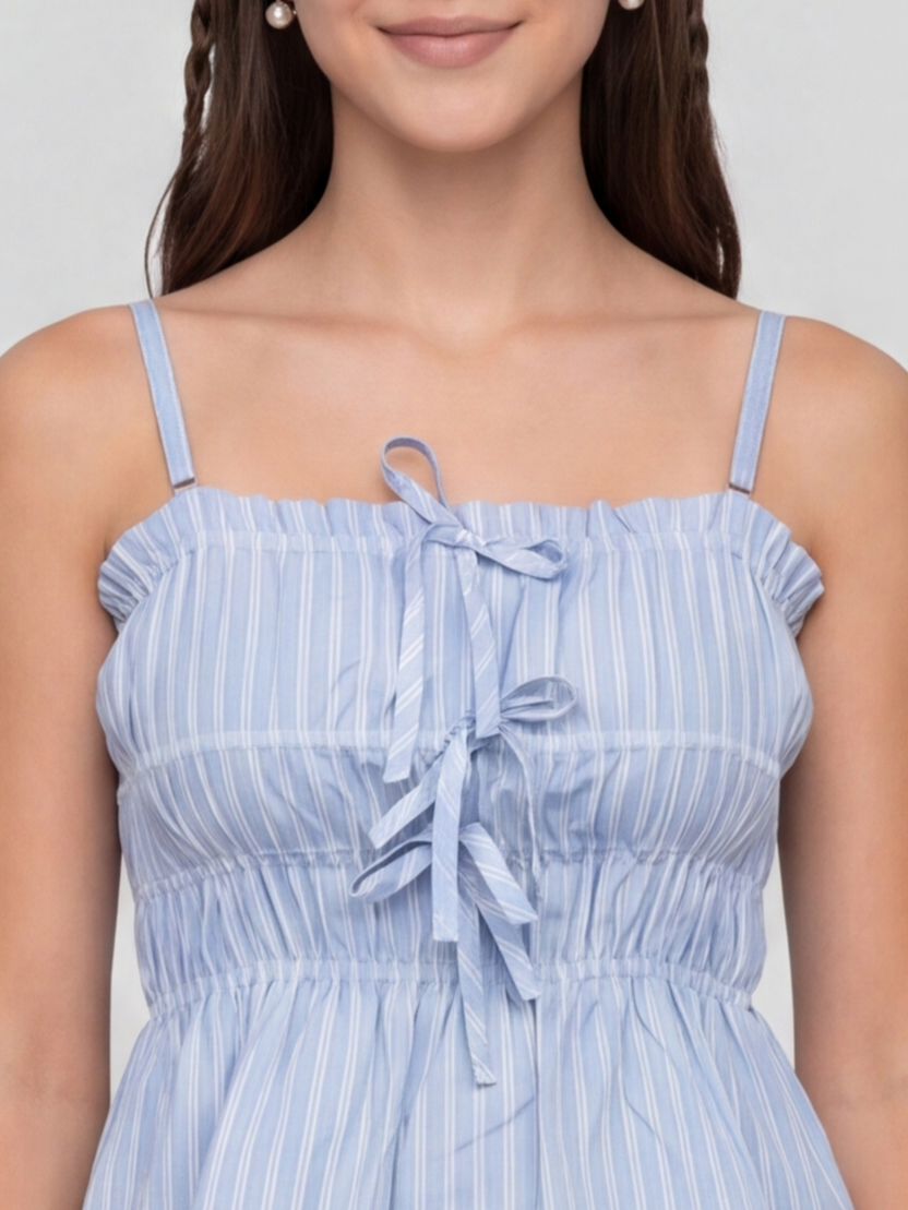 Light Blue Regular Fit Co-ord Set For Women - Image 3