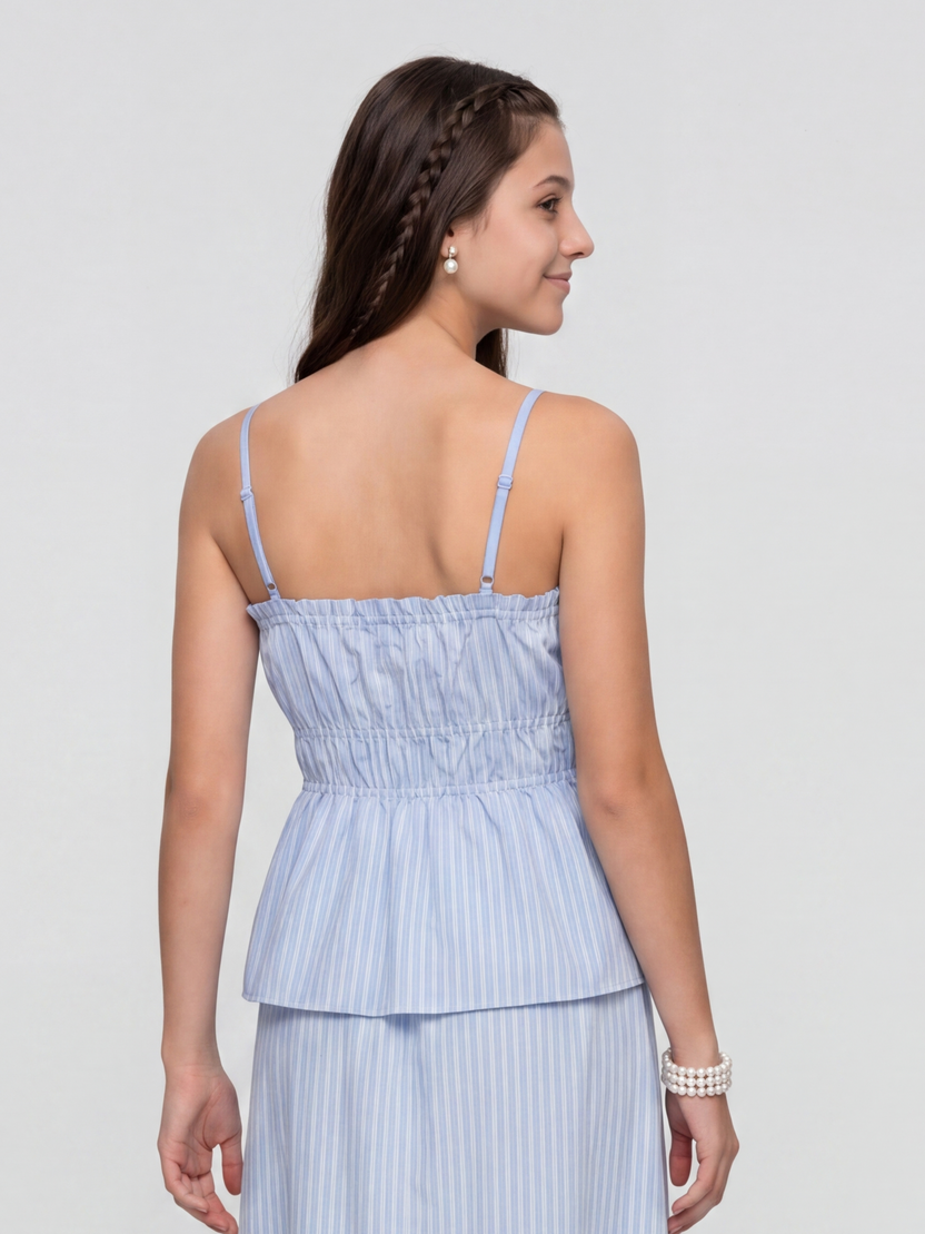 Light Blue Regular Fit Co-ord Set For Women - Image 5