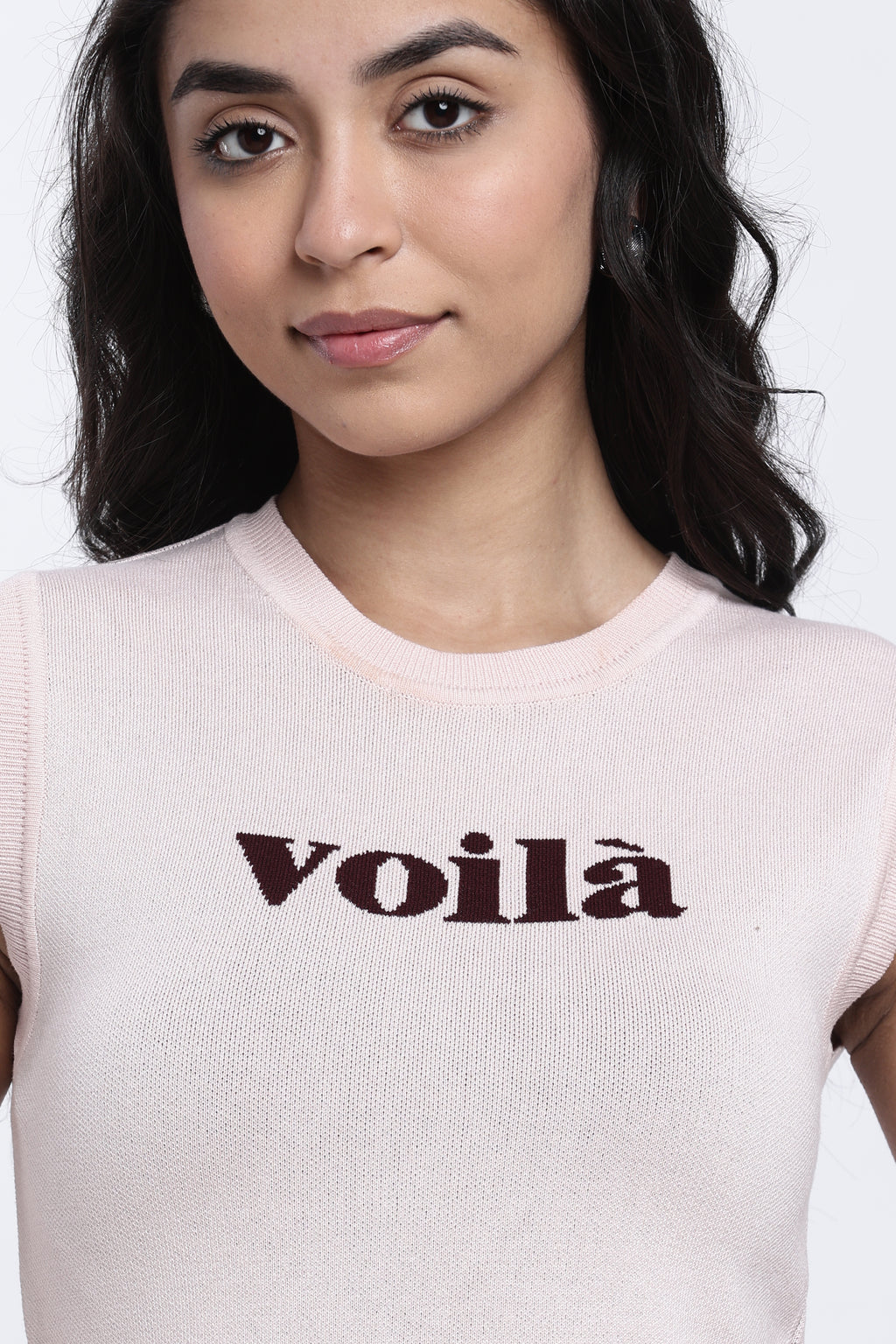 Peach Typographic Regular Fit Top for Women - Image 7