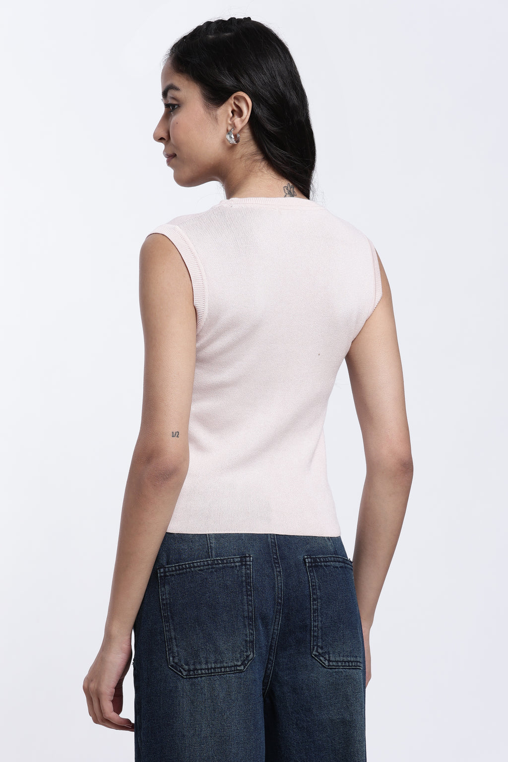 Peach Typographic Regular Fit Top for Women - Image 5
