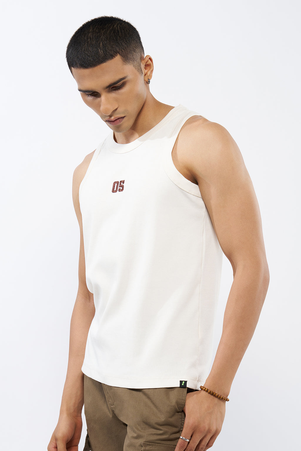 White Solid Regular Fit T-Shirt for Men - Image 4
