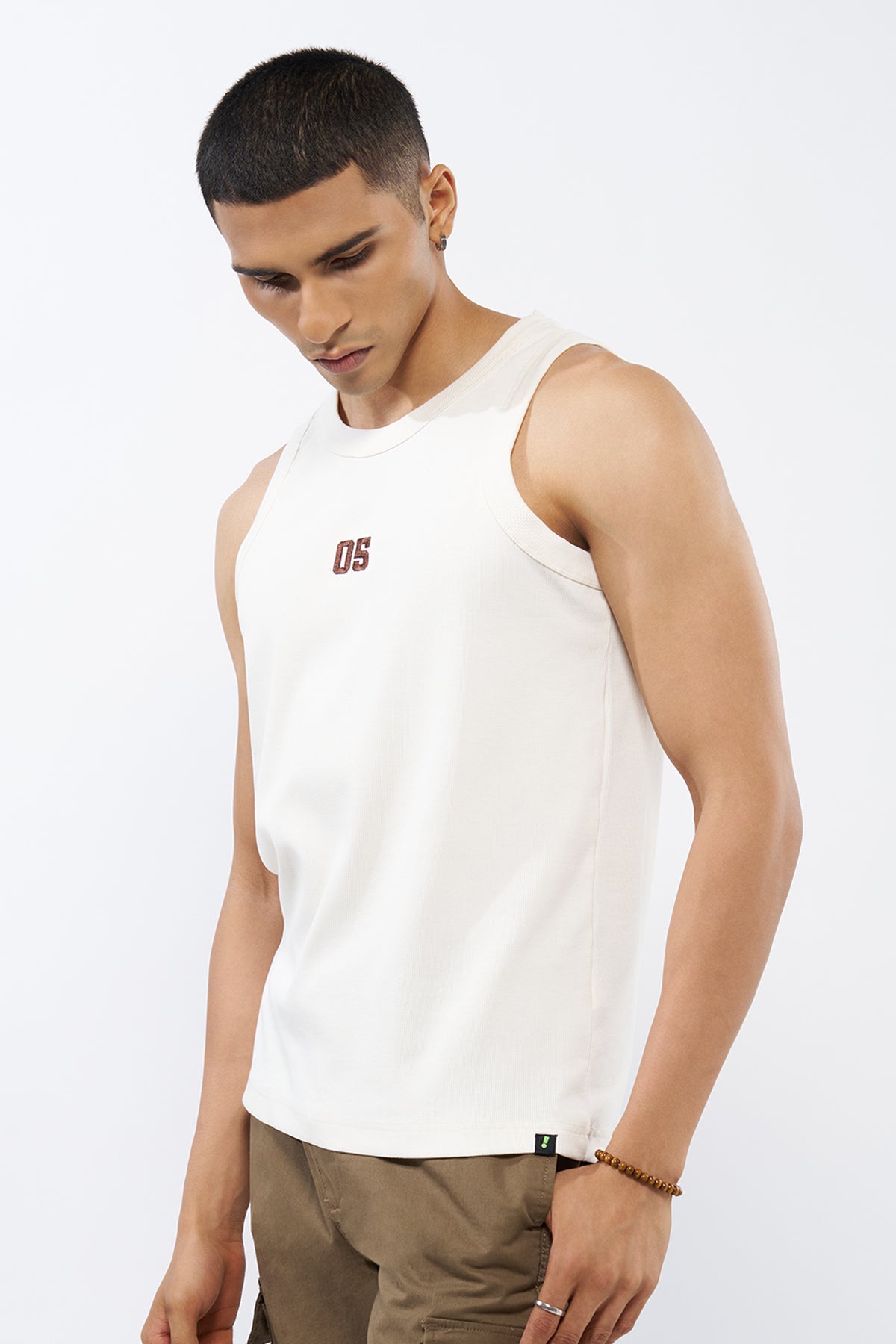 White Solid Regular Fit T-Shirt for Men - Image 4