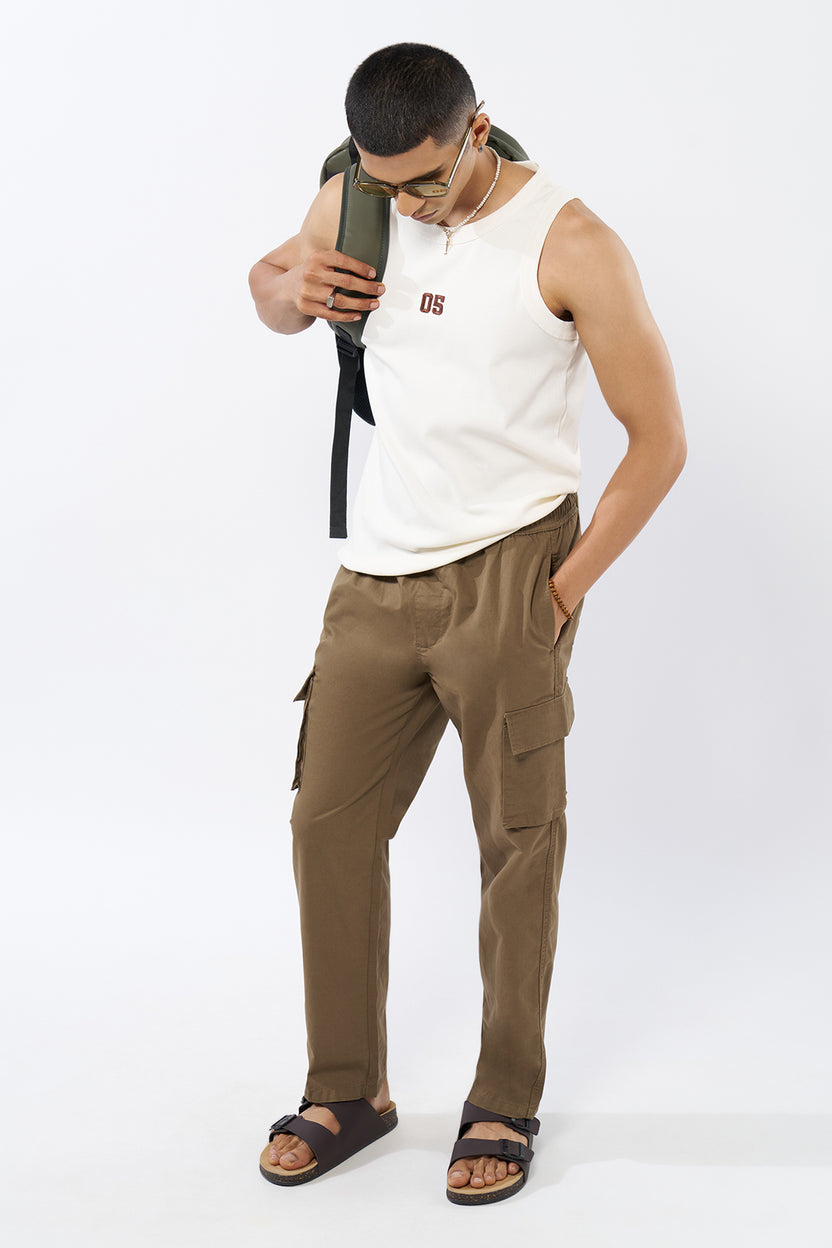 White Solid Regular Fit T-Shirt for Men - Image 6