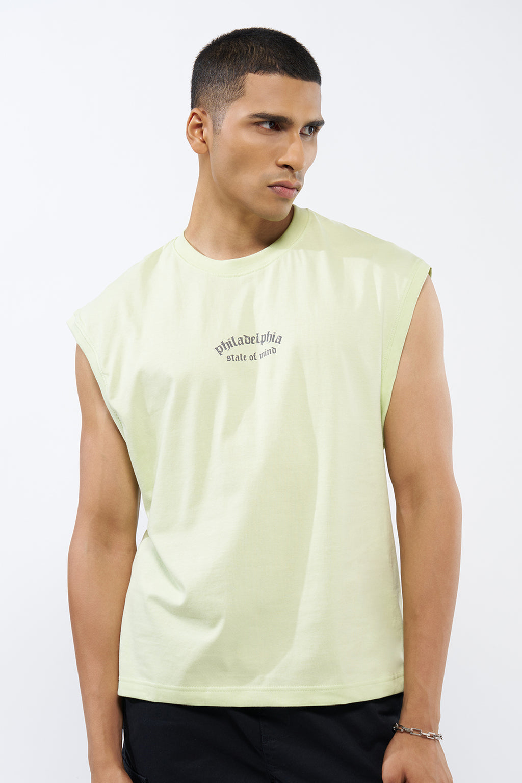 Lime Printed Regular Fit T-Shirt for Men - Image 3