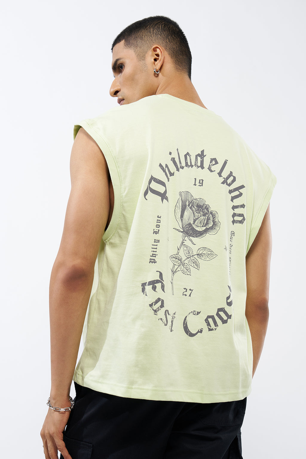 Lime Printed Regular Fit T-Shirt for Men - Image 5