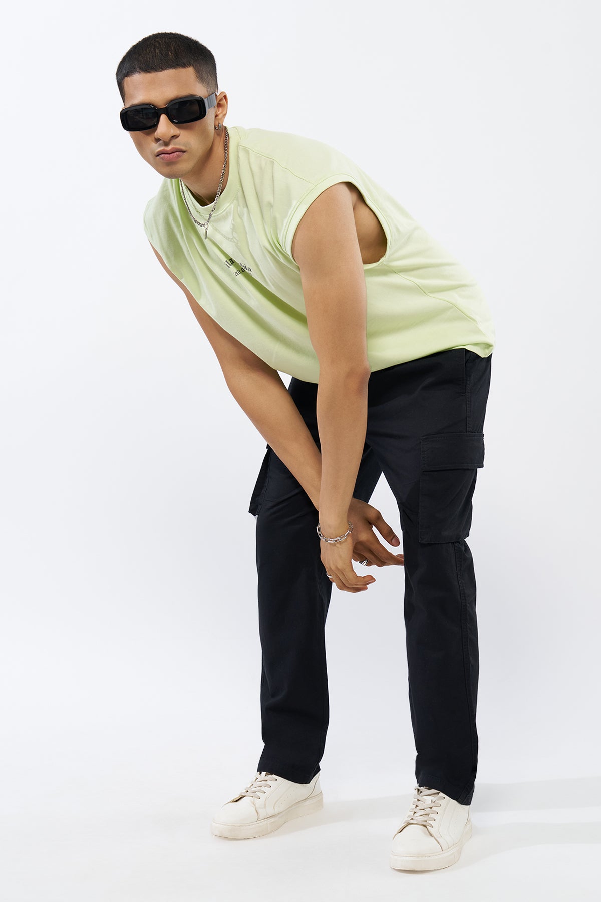 Lime Printed Regular Fit T-Shirt for Men - Image 6