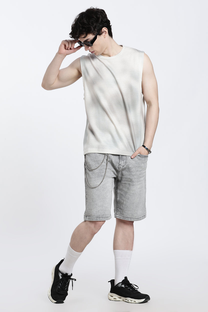 Grey Solid Regular Fit Shorts - Image 6