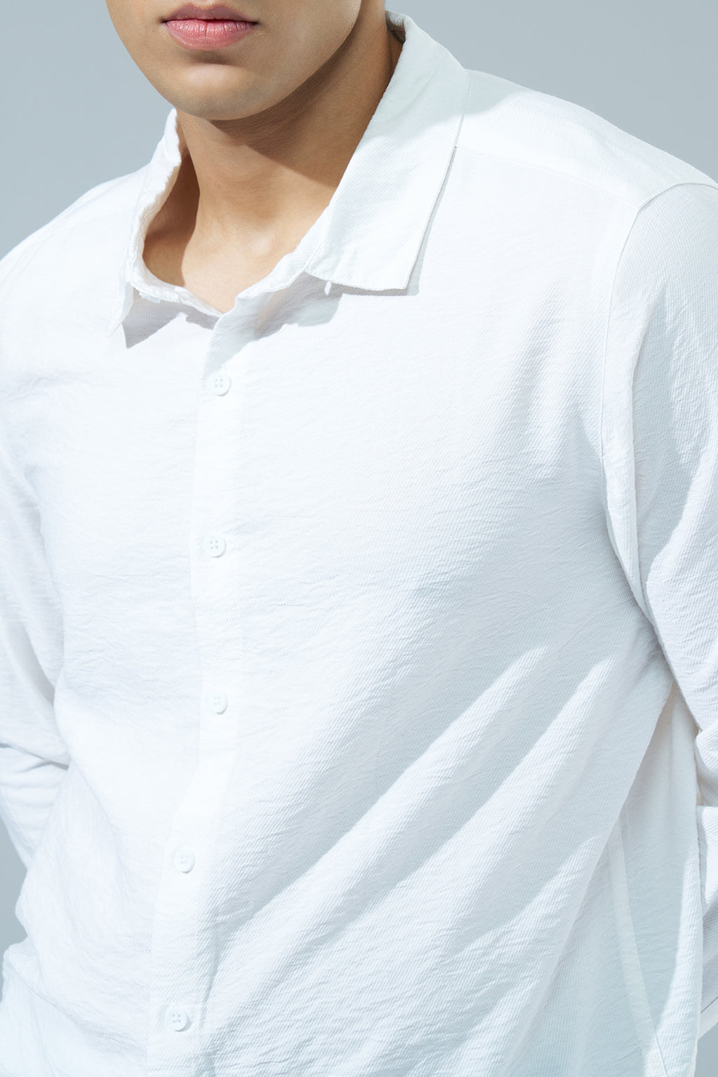 White Printed Regular Fit Casual Shirt for Men - Image 3