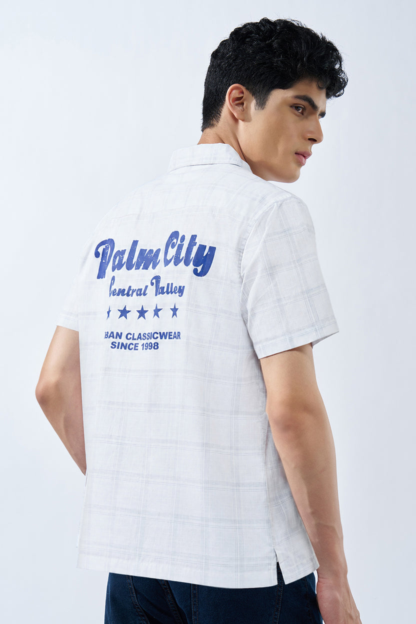 Off-White Checks Regular Fit Shirt for Men - Image 5