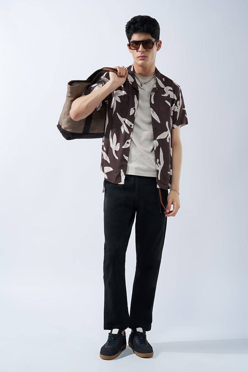Brown Bold Printed Shirt For Men - Image 6