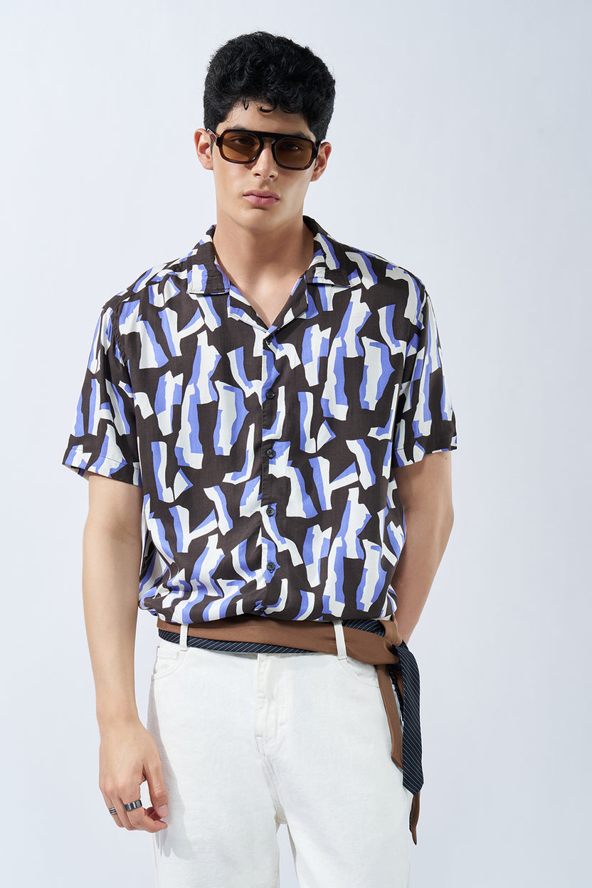Black All - Over PrintedShirt for Men - Image 1