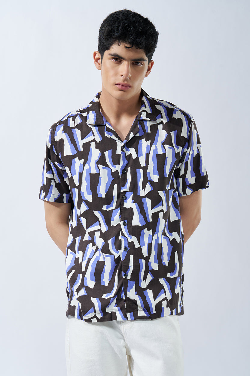 Black All - Over PrintedShirt for Men - Image 2