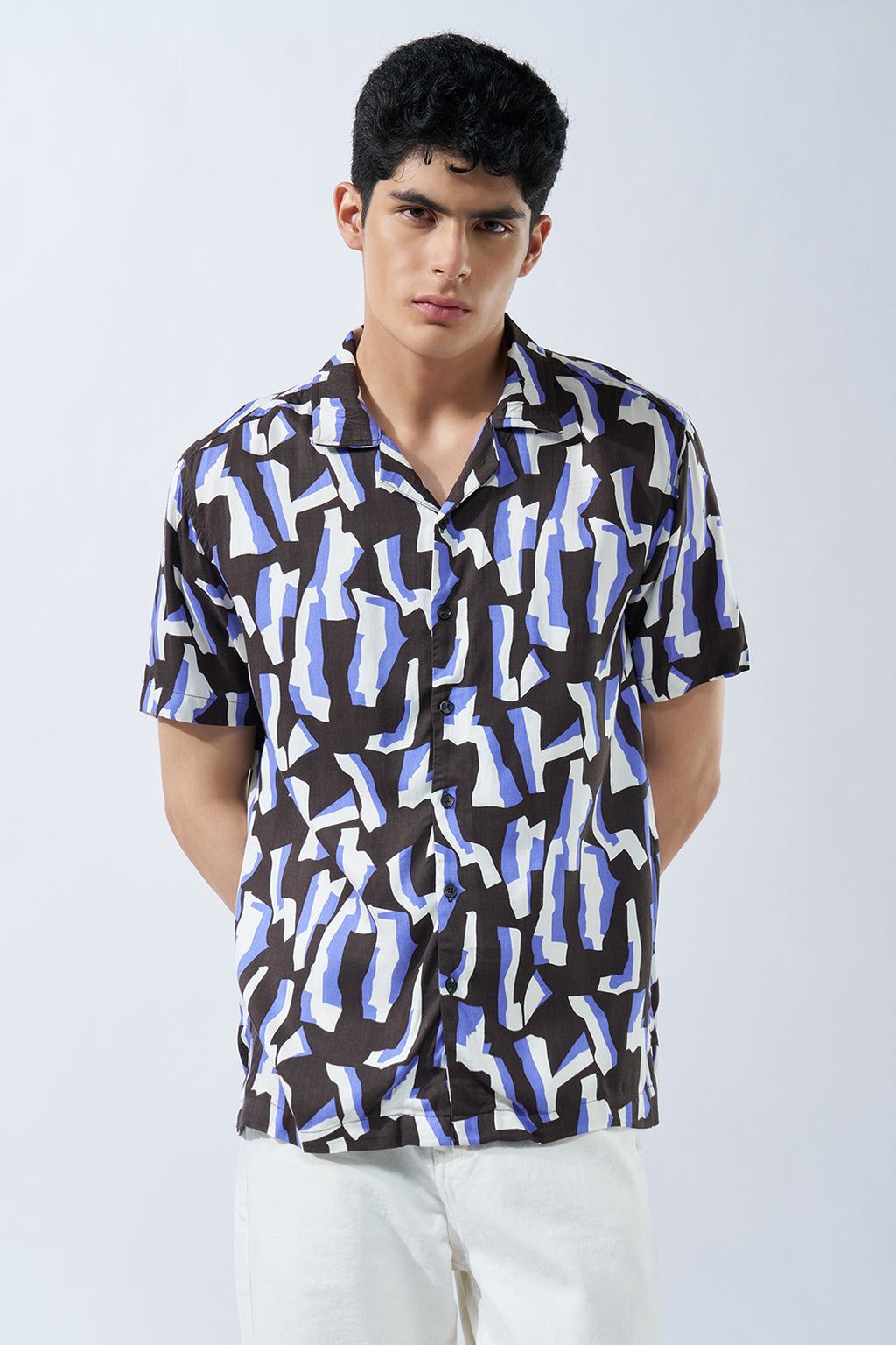 Black All - Over PrintedShirt for Men - Image 2