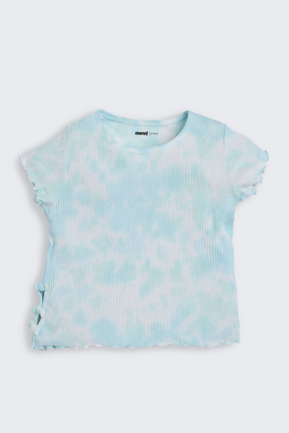 Light Blue Tie-Dye Regular Fit Top for Tweens Girls - Image 2