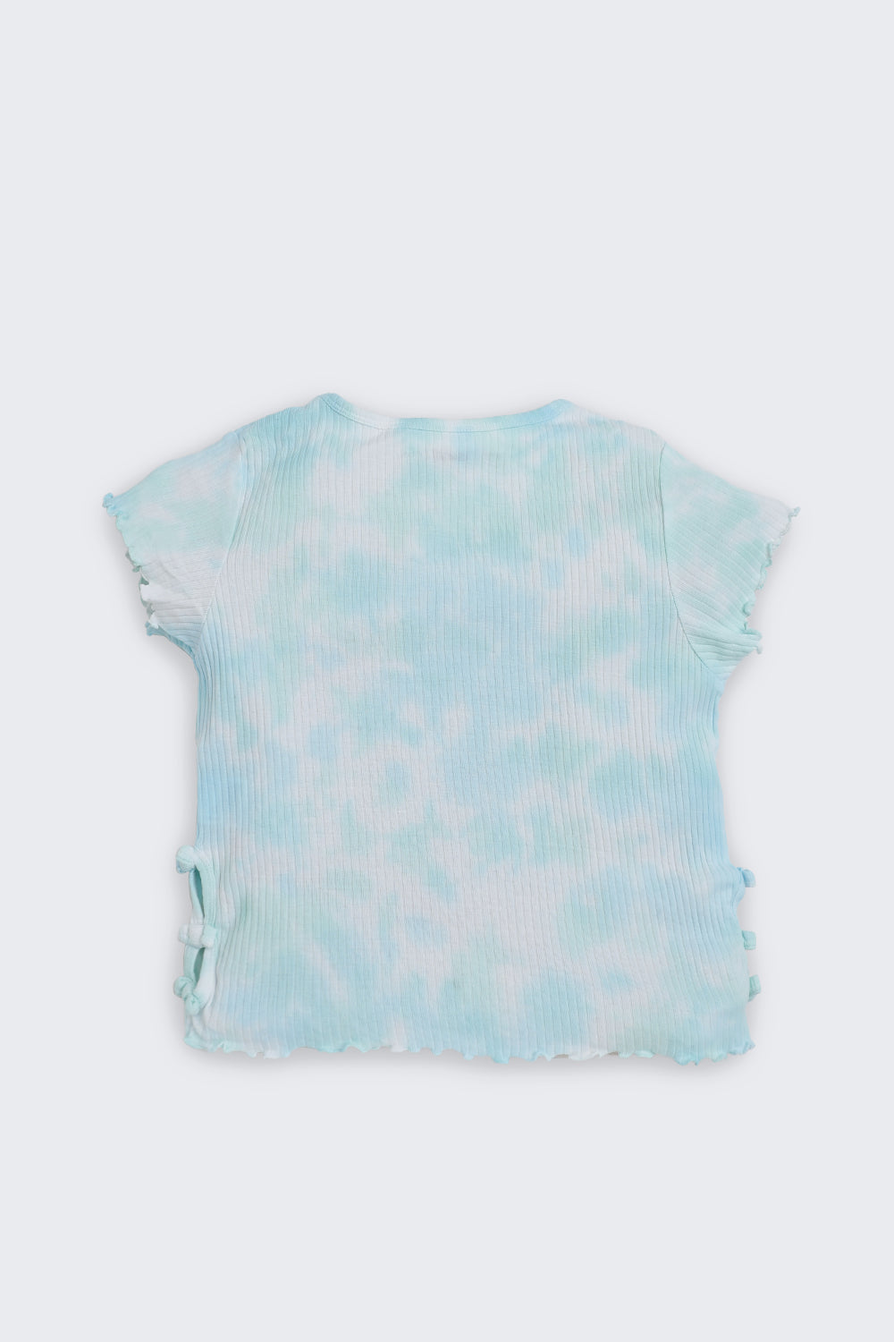 Light Blue Tie-Dye Regular Fit Top for Tweens Girls - Image 3