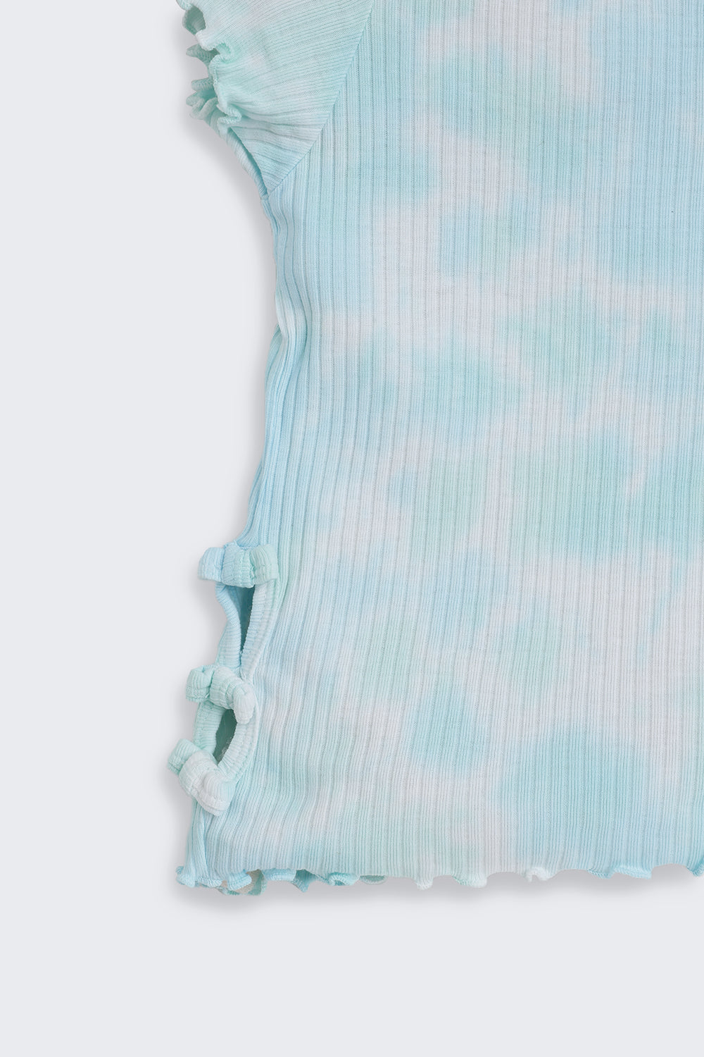 Light Blue Tie-Dye Regular Fit Top for Tweens Girls - Image 4