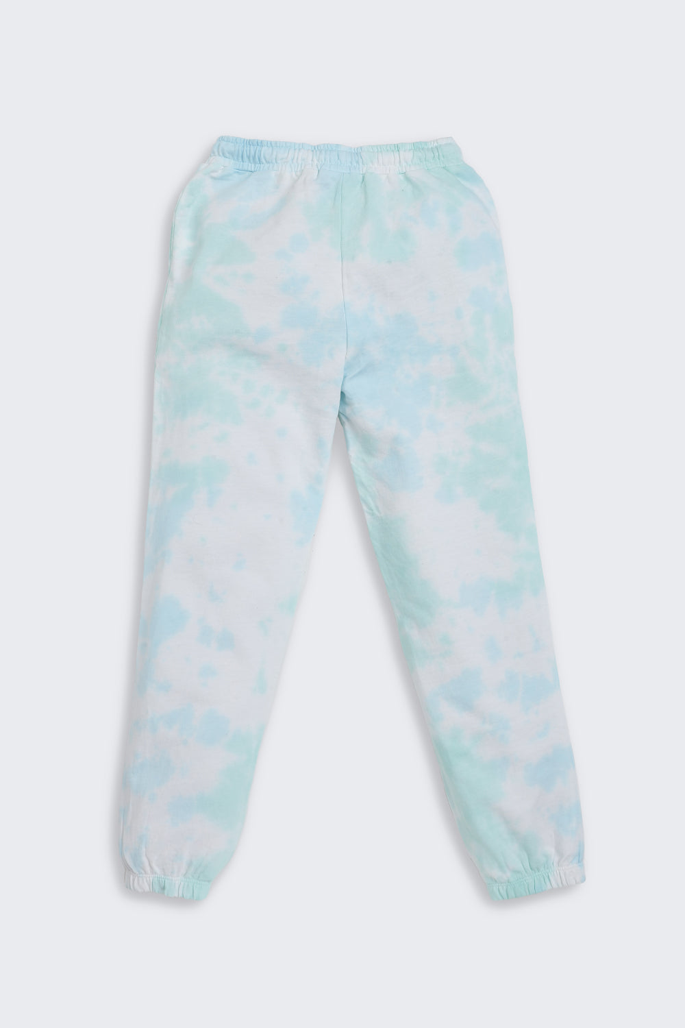 Light Blue Tie-Dye Regular Fit Joggers for Tweens Girls - Image 3