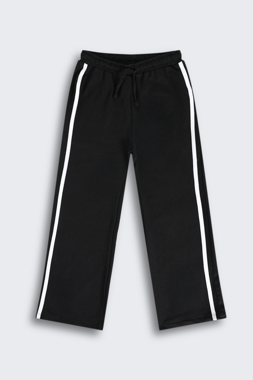 Black Comfort and Stylish Track Pant for Tweens Girls - Image 2