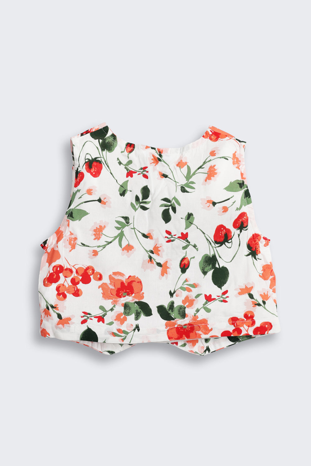 Off White Floral Regular Fit Co-ord Set for Tweens Girls - Image 3
