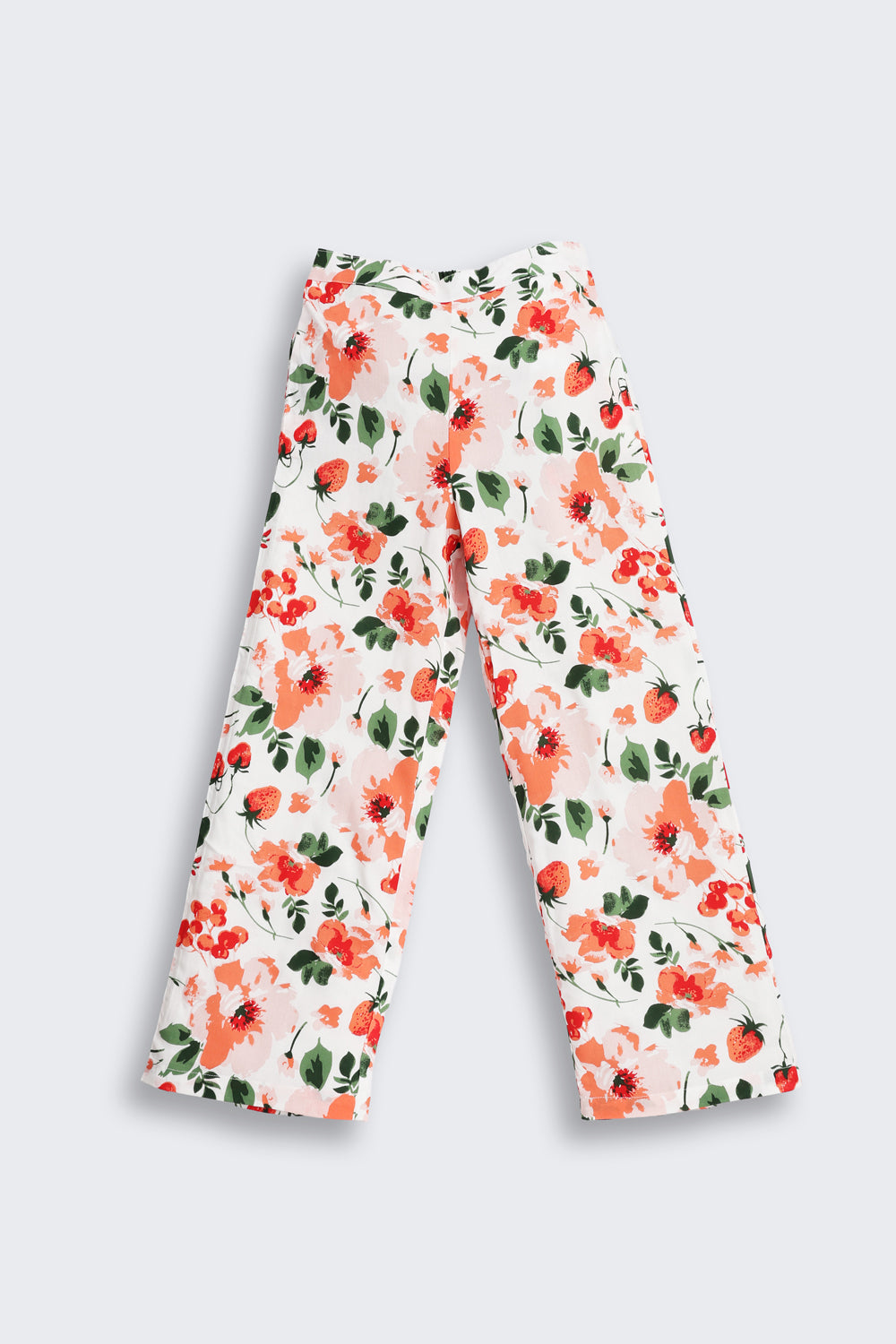 Off White Floral Regular Fit Co-ord Set for Tweens Girls - Image 4