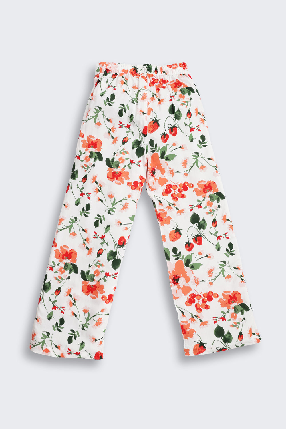 Off White Floral Regular Fit Co-ord Set for Tweens Girls - Image 5