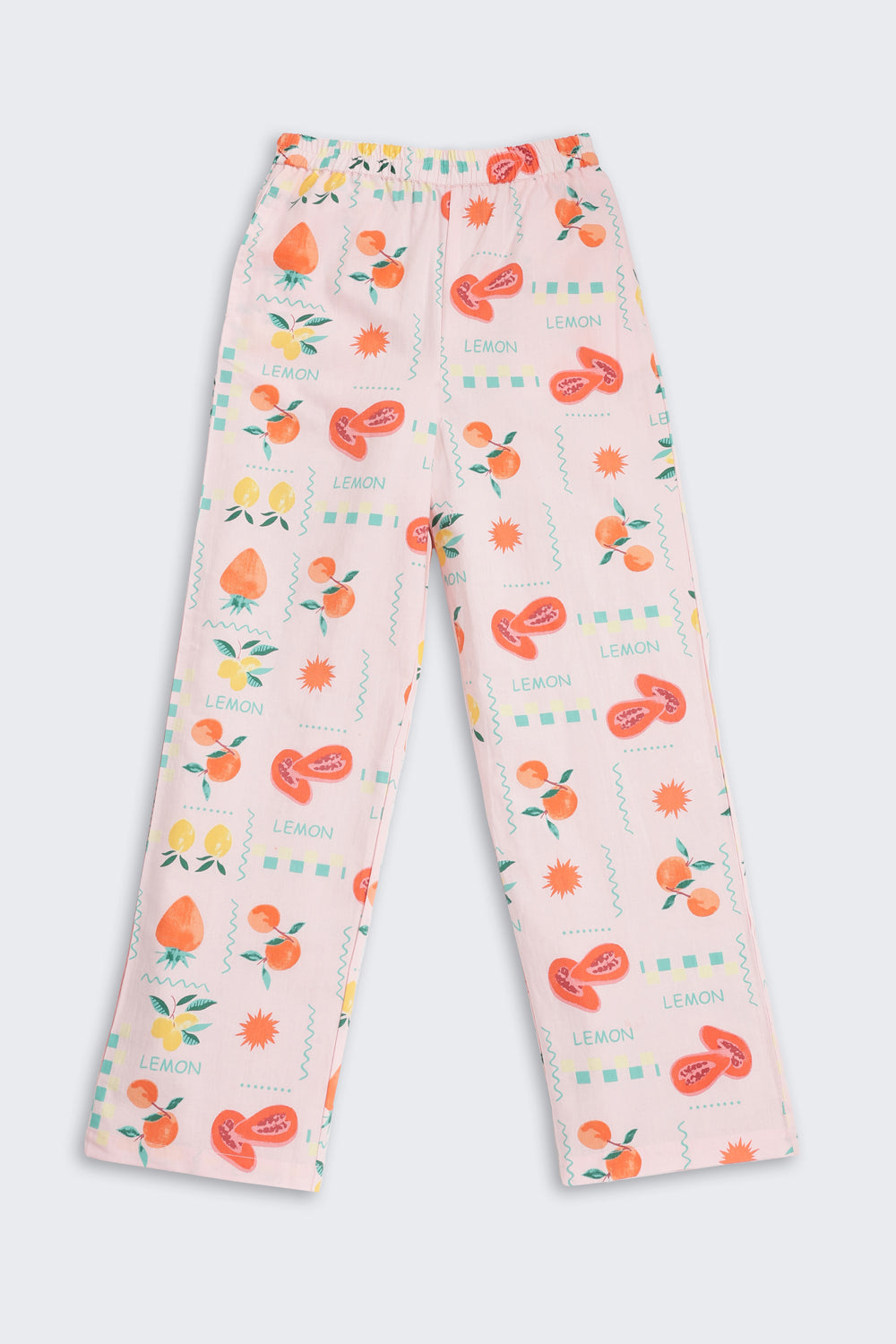 Pink Fruits Printed Regular Fit Co-ord Set for Tweens Girls - Image 5