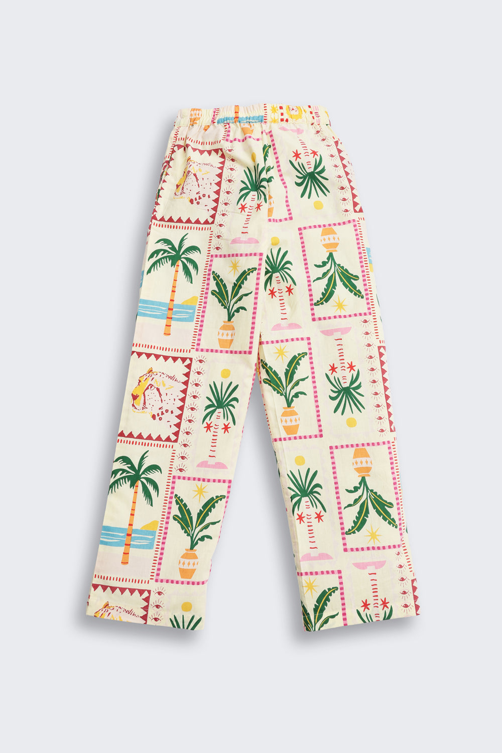 Yellow Tropical Theme Regular Fit Co-ord Set for Tweens Girls - Image 5