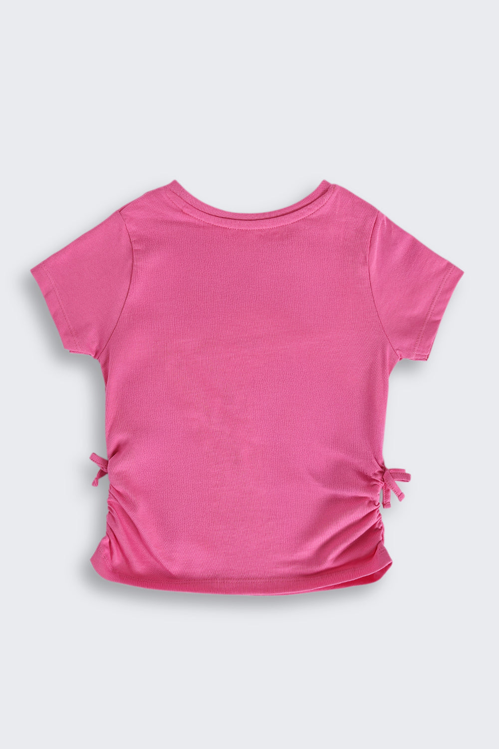Pink Flower Embroidered T-Shirt for Girls - Image 3