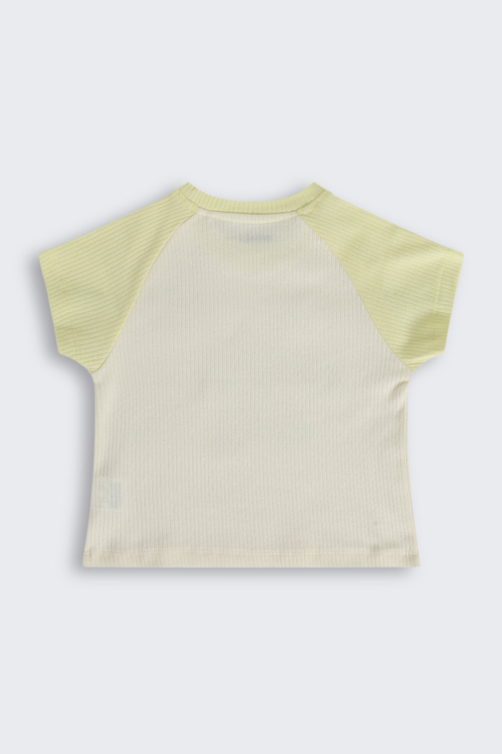 Off White Floral Graphic Cotton Regular Fit T-Shirt for Girls - Image 3