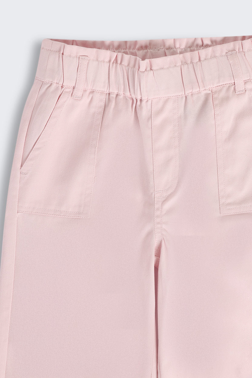 Pink Solid Pant for Girls - Image 4
