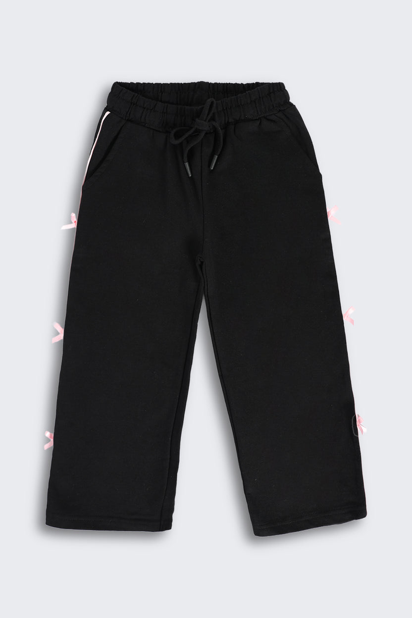 Black Bow Detail Jogger - Image 2