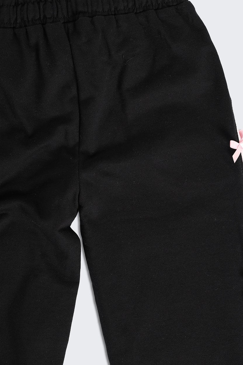 Black Bow Detail Jogger - Image 3