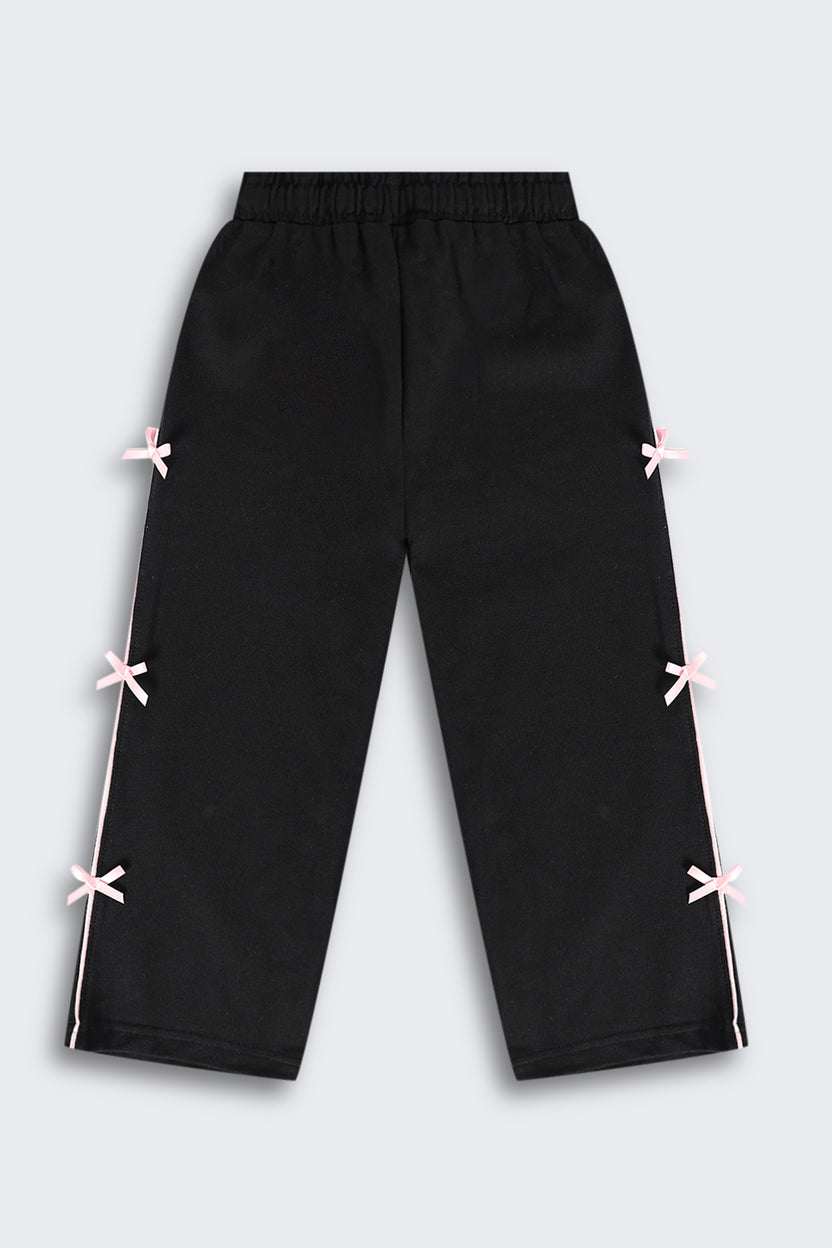 Black Bow Detail Jogger - Image 4