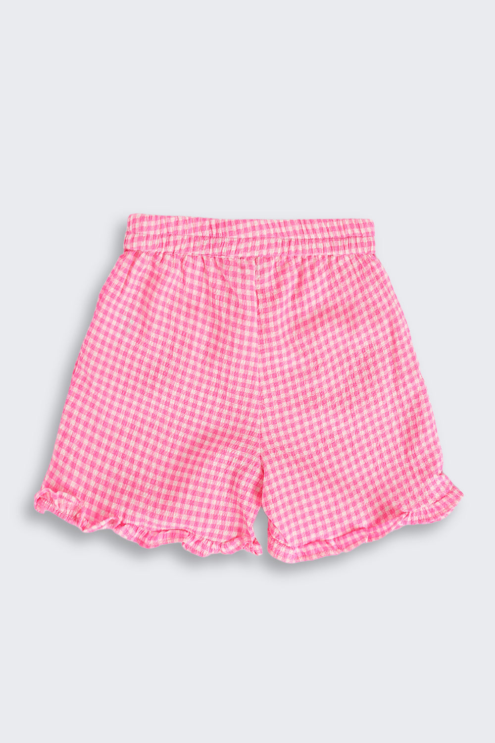 Pink Checked Shoulder Straps Co-ord Set for Girls - Image 5